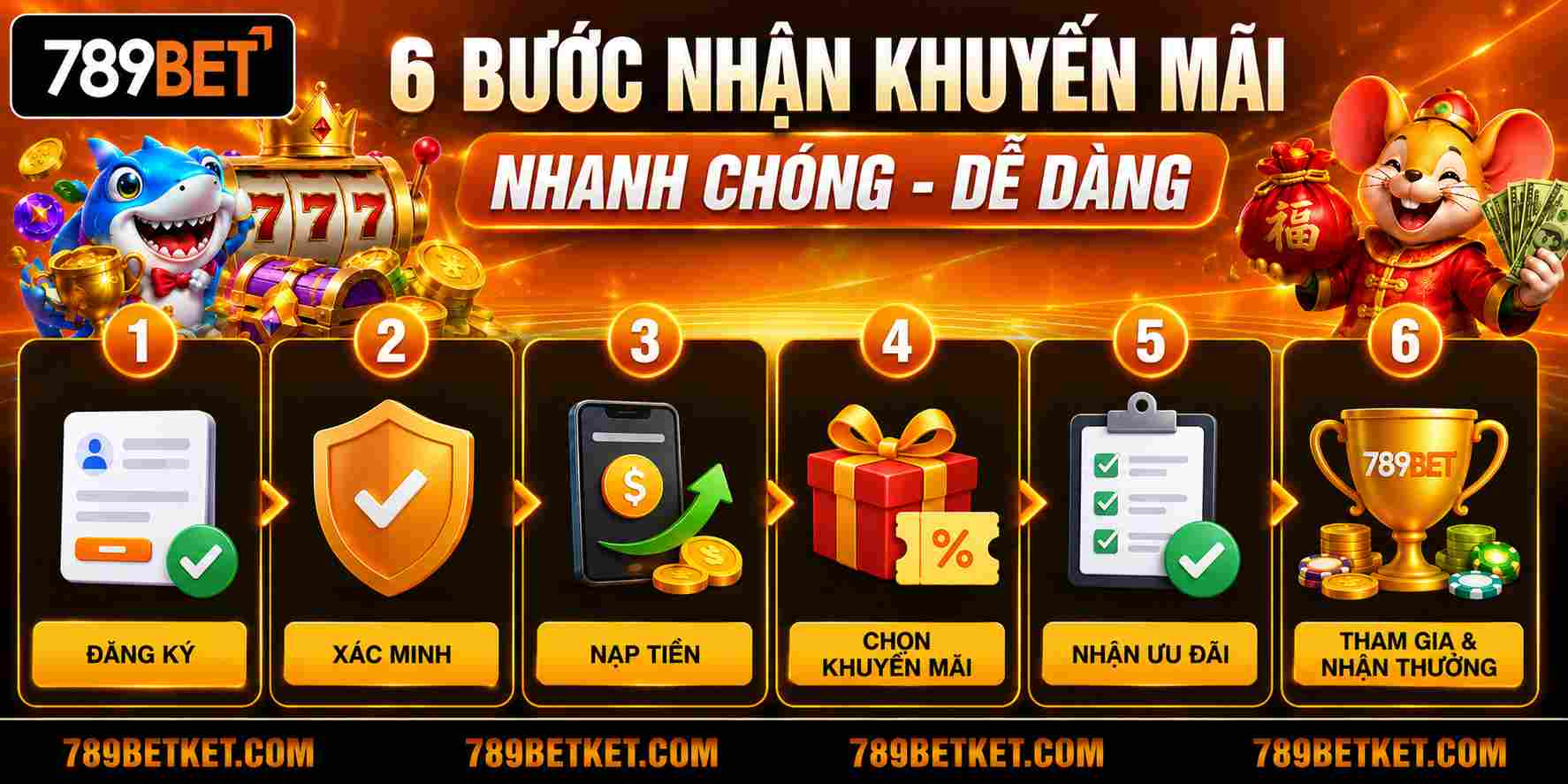 Hướng dẫn cách nhận khuyến mãi 789BET